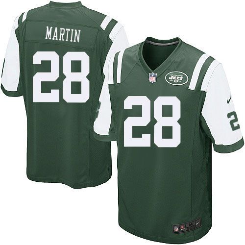 Men New York Jets 28 Curtis Martin Nike Gotham Green Game Team Color NFL Jersey